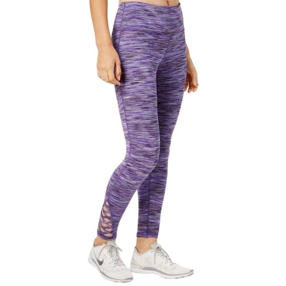 Ideology Purple Patterned Leggings - Picture 1 of 6